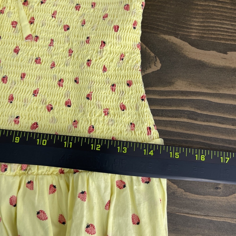 Free People Yellow Midi Dress with Strawberry Print - Picture 12 of 15